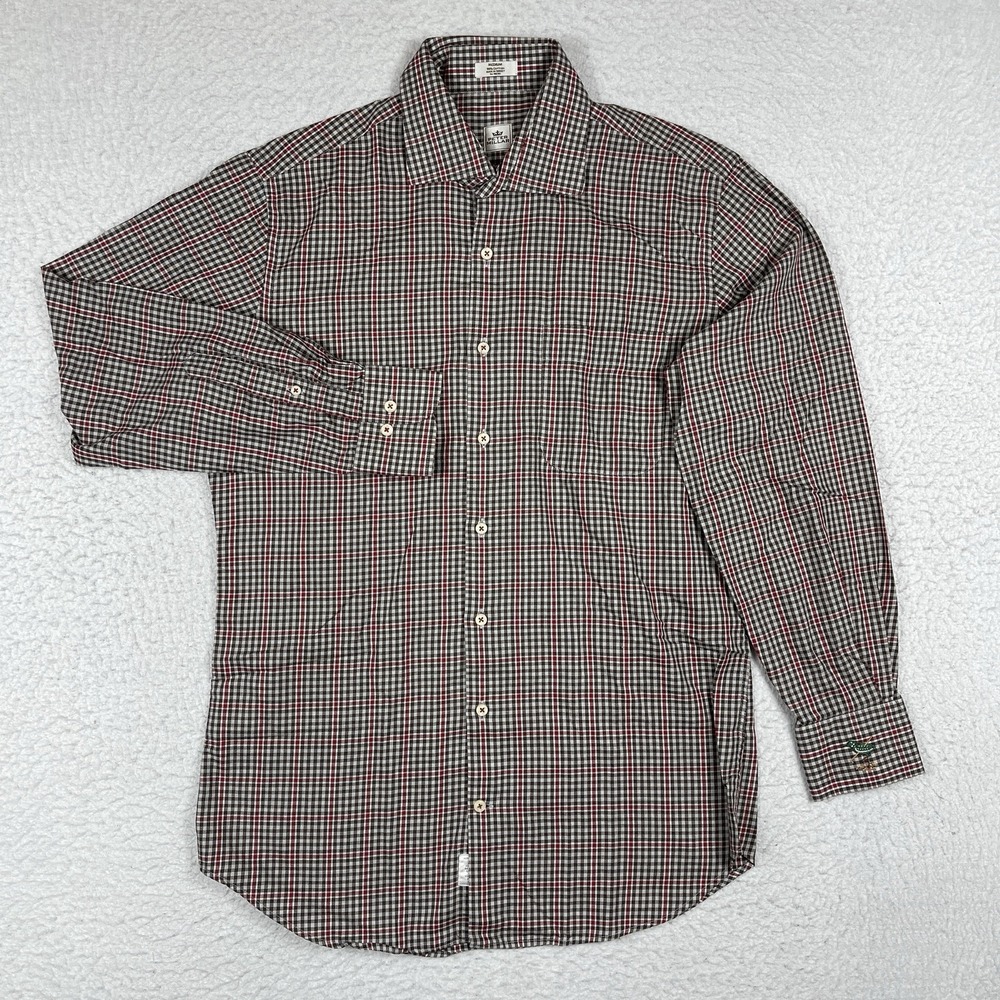 Peter Millar Shirt Mens Medium Sandpiper‎ Golf Vacation Travel Preppy Workwear